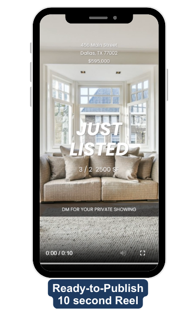 Listing Kit Studio MP4 Video Reel preview for real estate listing marketing